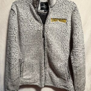 Boxercraft Gray Sherpa Jacket with Top Gun Embroidery